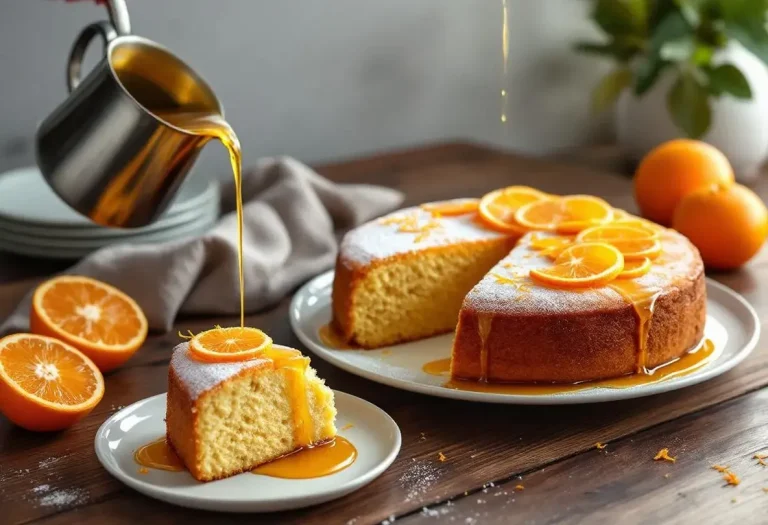 Gâteau à l’orange facile, imbibé d’un sirop chaud pour un moelleux parfait