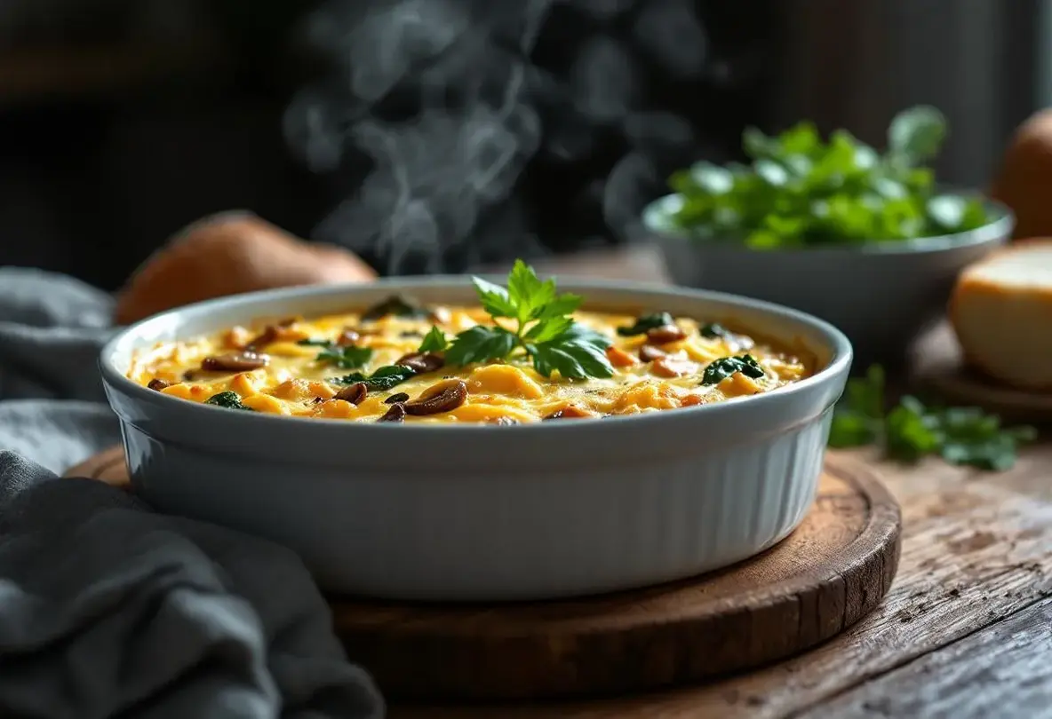 Un nuage d’œufs, des épinards fondants et des champignons dorés : la recette d’hiver ultra facile qui réconcilie gourmandise et dîner