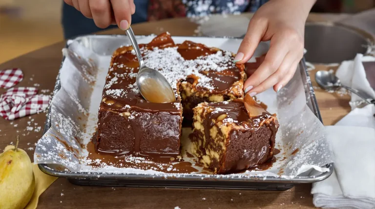 Plus fondant qu’un cake : ce dessert poire-chocolat pourrait bien vous rendre accro !